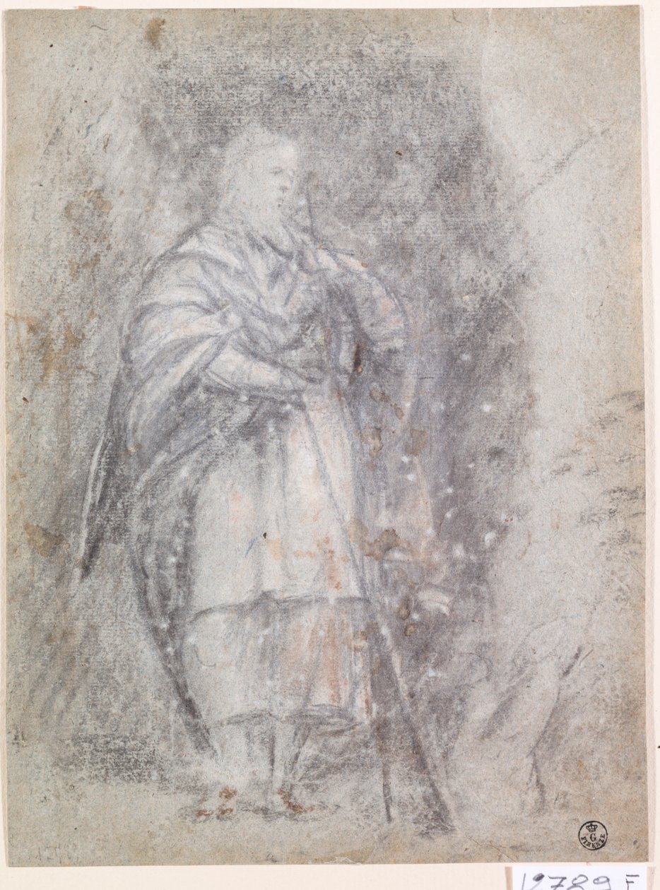 Apostel (kul på papir) af Titian (c.1488 1576)