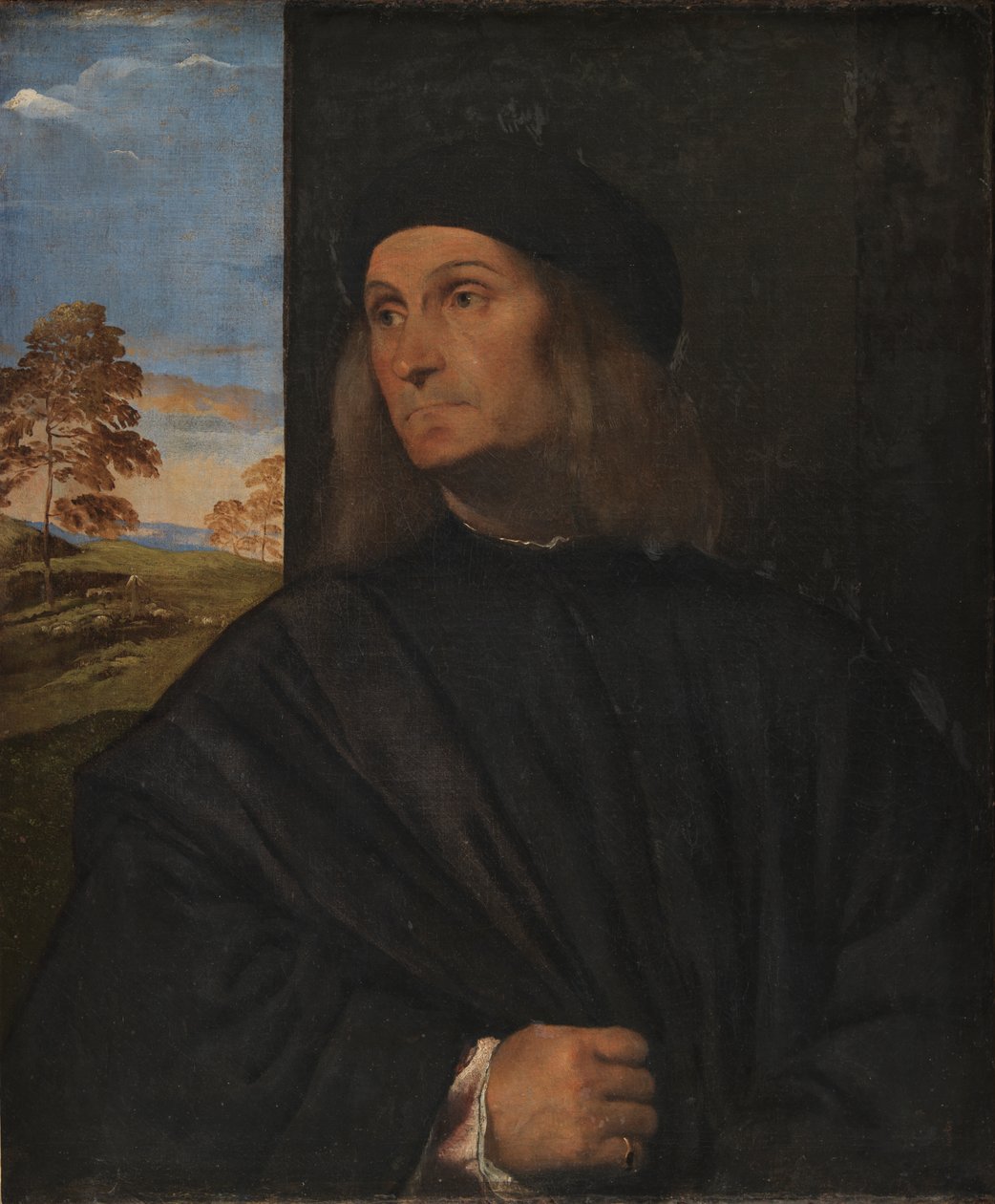 Portræt af den venetianske maler Giovanni Bellini? af Tiziano Vecelli