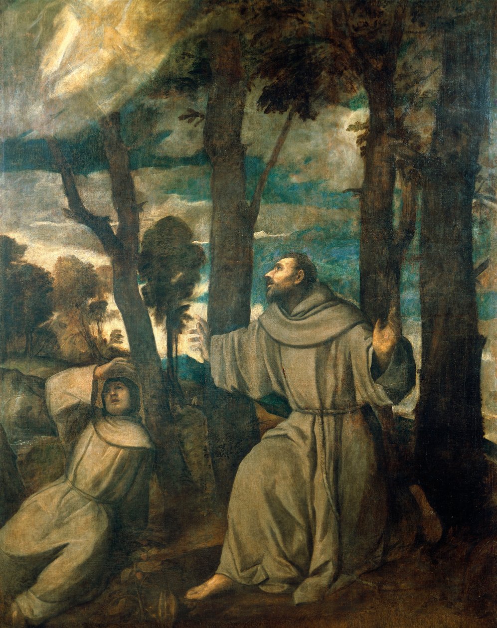 St Francis modtager stigmata af Titian (c.1488 1576)