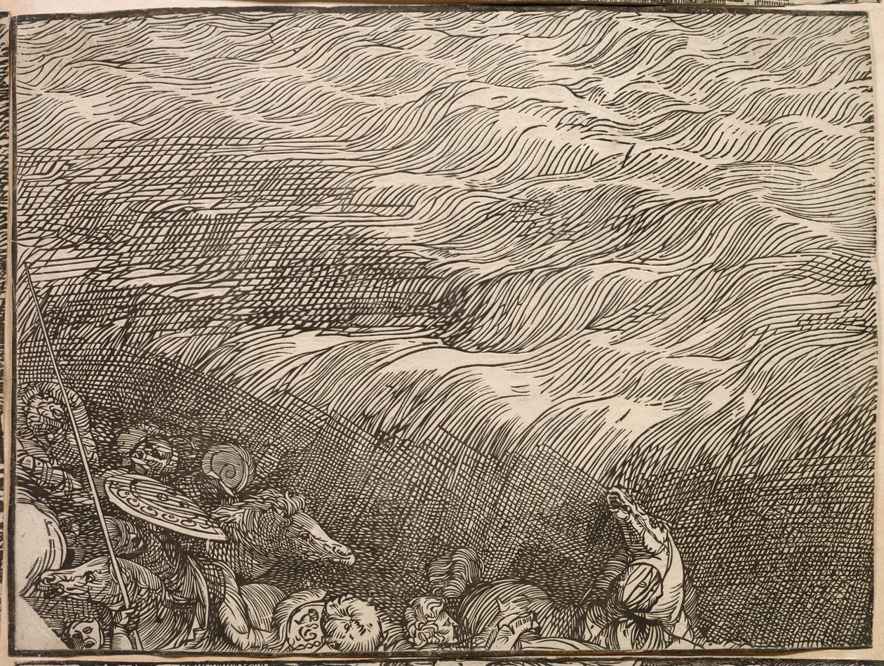 Faraos hærs nedsænkning i Det Røde Hav af Titian (c.1488 1576)