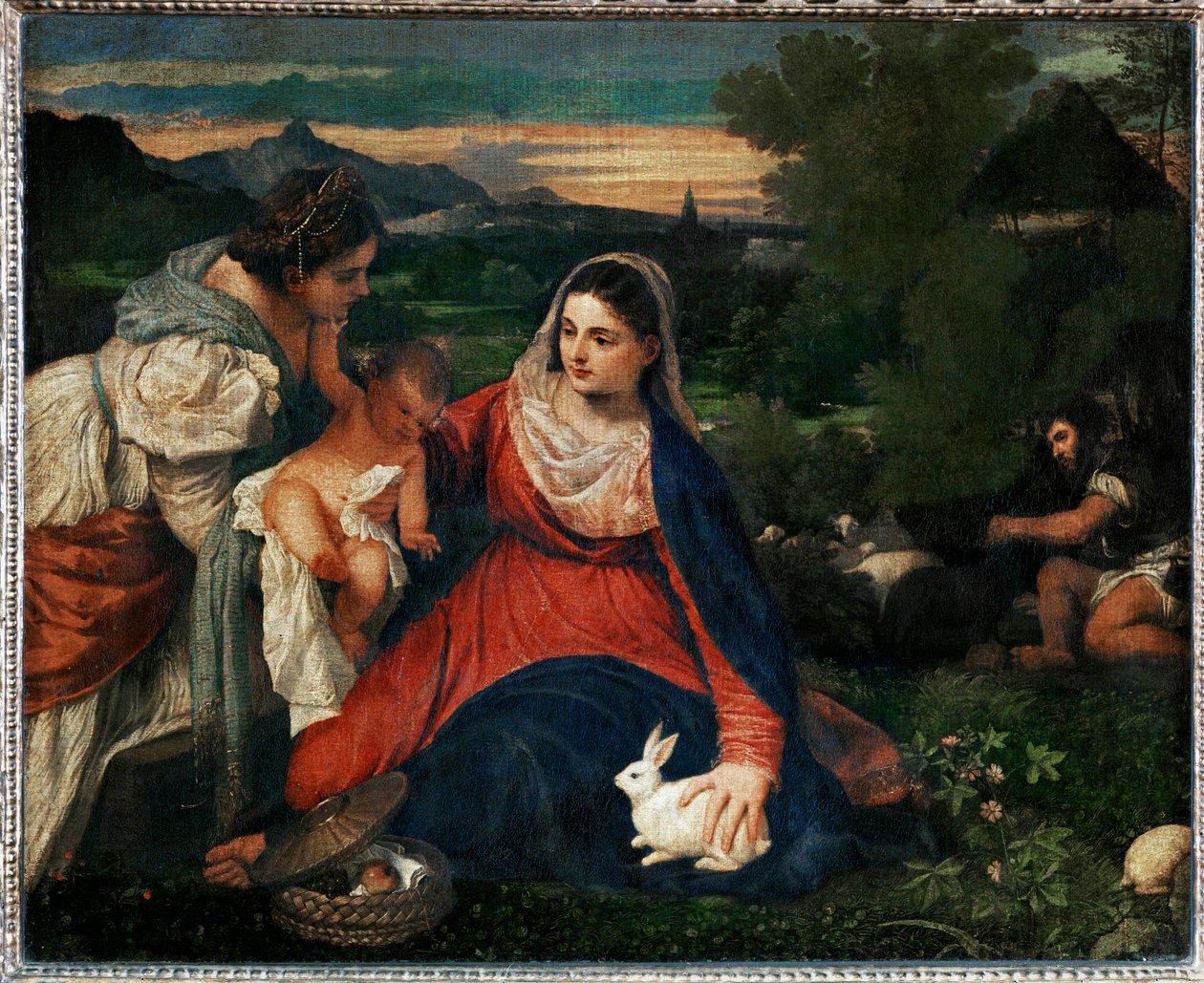 Jomfruen med en kanin ... af Titian (c.1488 1576)