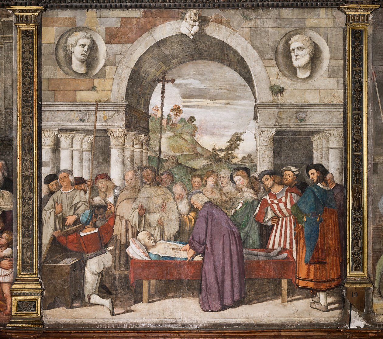 Hjertet af gnieren i kisten, den nordlige væg, Saint-Antonius-basilikaen, Padua, Italien af Titian (c.1488 1576)