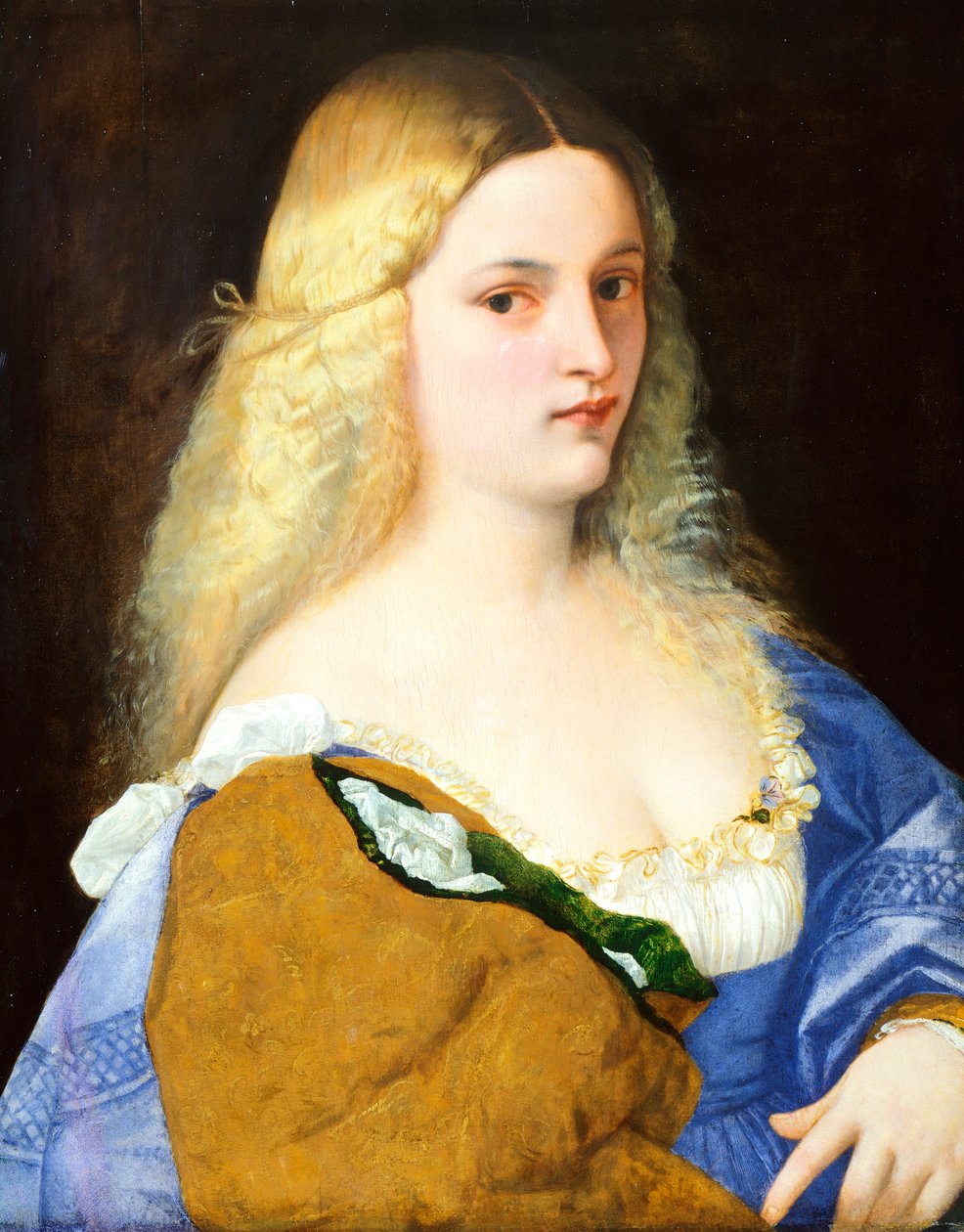 Violante, af Titian (ca 1490-1576), olie på lærred, 64x51 cm af Titian (c.1488 1576)