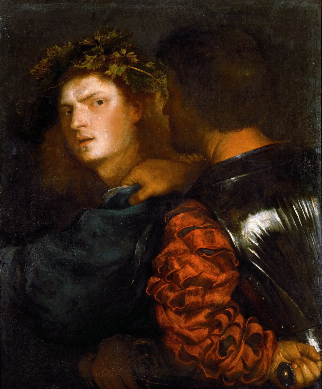 Le bravo - The Bravo , af Titian (1488-1576). Olie på lærred, ca 1515-1520. Mål: 77x66,5 cm. Kunsthistorisk Museum, Vienne af Tiziano Vecelli