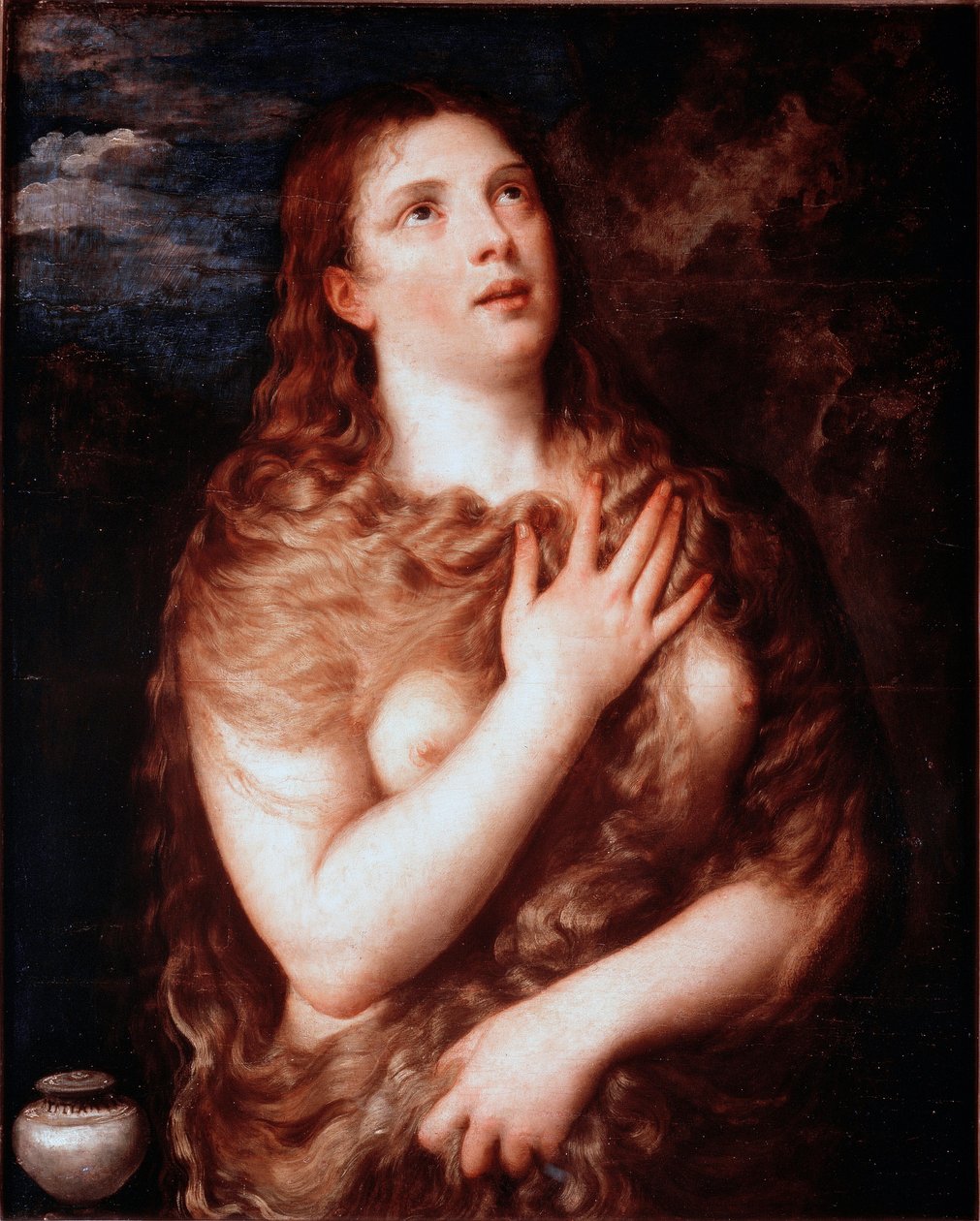 Maria Magdalene i bod (maleri, ca. 1533) af Titian (c.1488 1576)