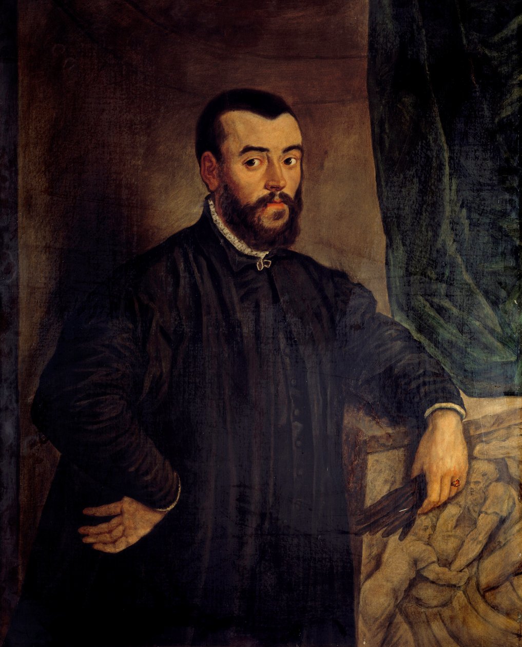 Portræt af Andre Vesale (Andreas Vesalius) (1514-1564), anatom og læge hos Charles V. af Tiziano Vecelli