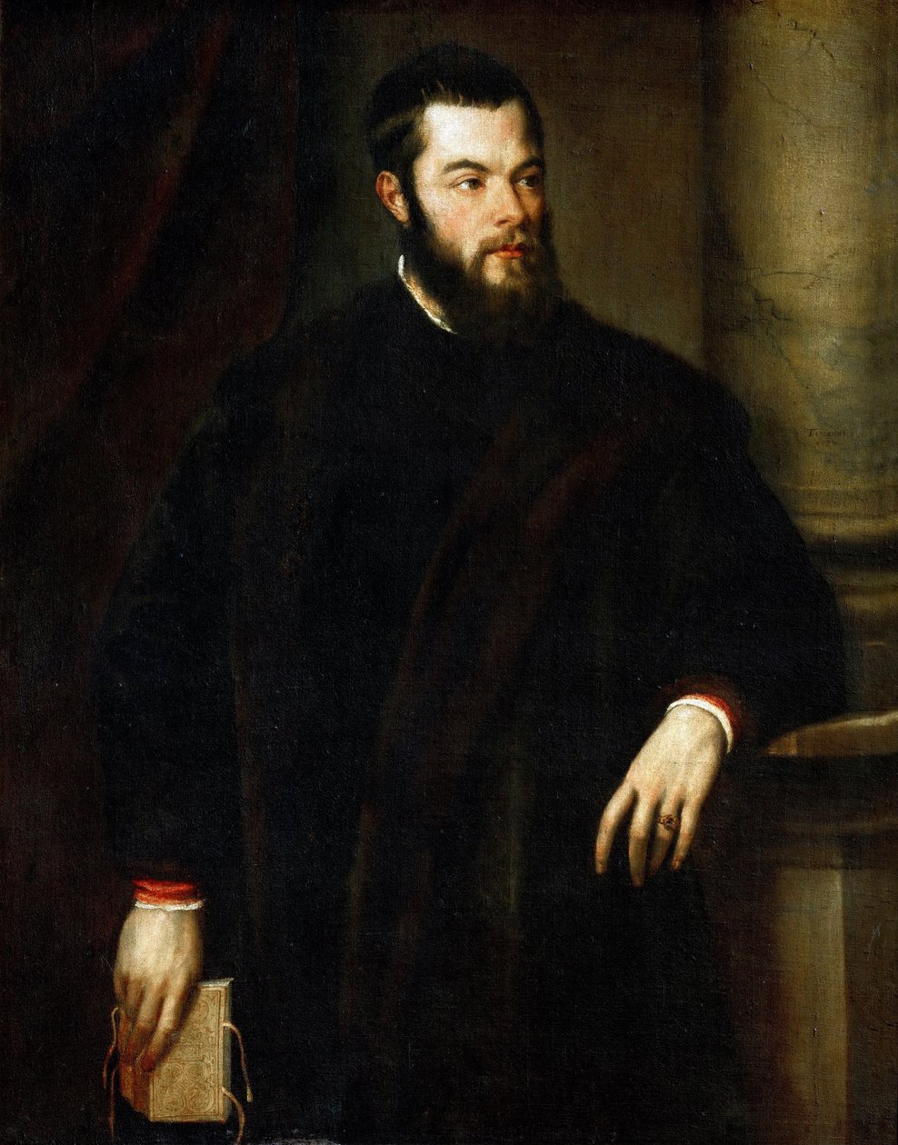 Portræt af Benedetto Varchi (1503-1565), af Tizian (1488-1576). Olie på lærred, ca. 1540. Mål: 117x91 cm. Kunsthistorisk Museum, Vienne af Tiziano Vecelli