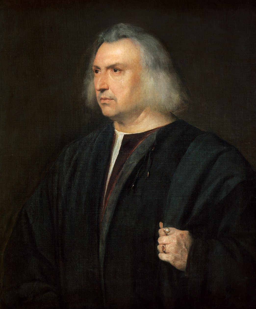 Portræt af mand (eller læge Gian Giacomo Bartolotti fra Parma) af Titian (c.1488 1576)