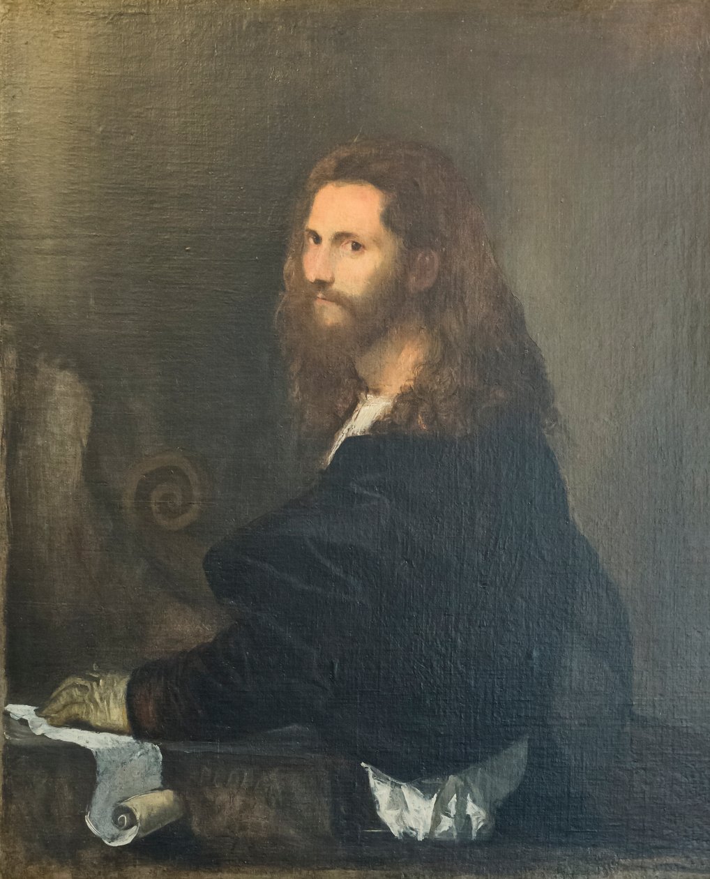Portræt af en musiker af Titian (c.1488 1576)