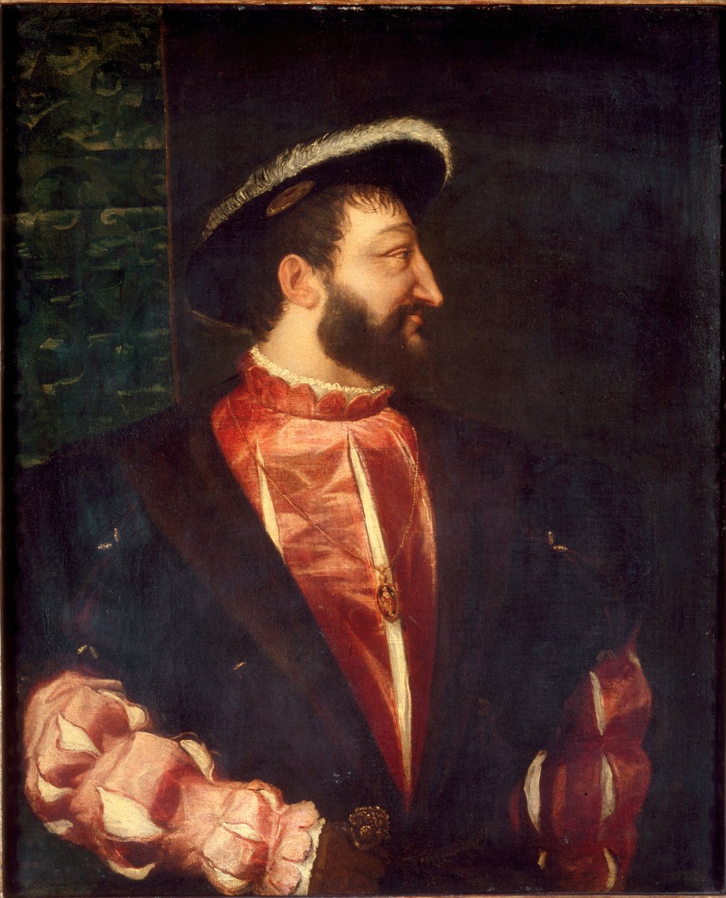 Portræt af kong Frans I af Frankrig (maleri af Tiziano Vecelli