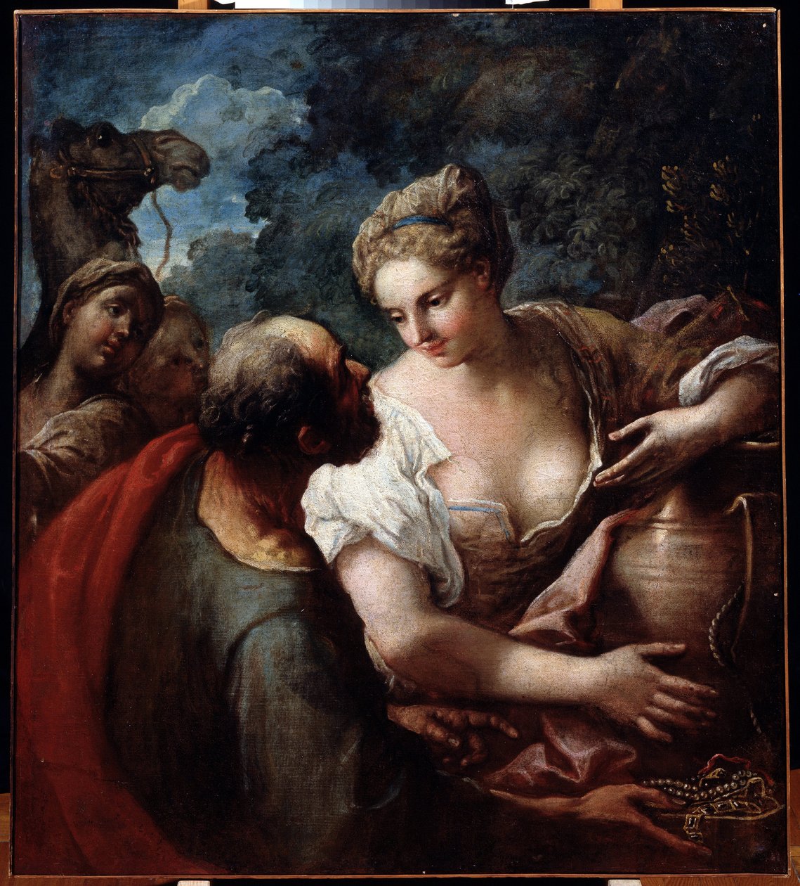 Rebekka ved brønden af Tiziano Vecelli