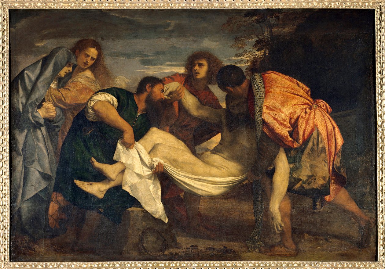 Gravmaleriet af Tiziano Vecellio dit le Titian (1485-1576) Søn. 1,48 x 2,12 m af Tiziano Vecelli