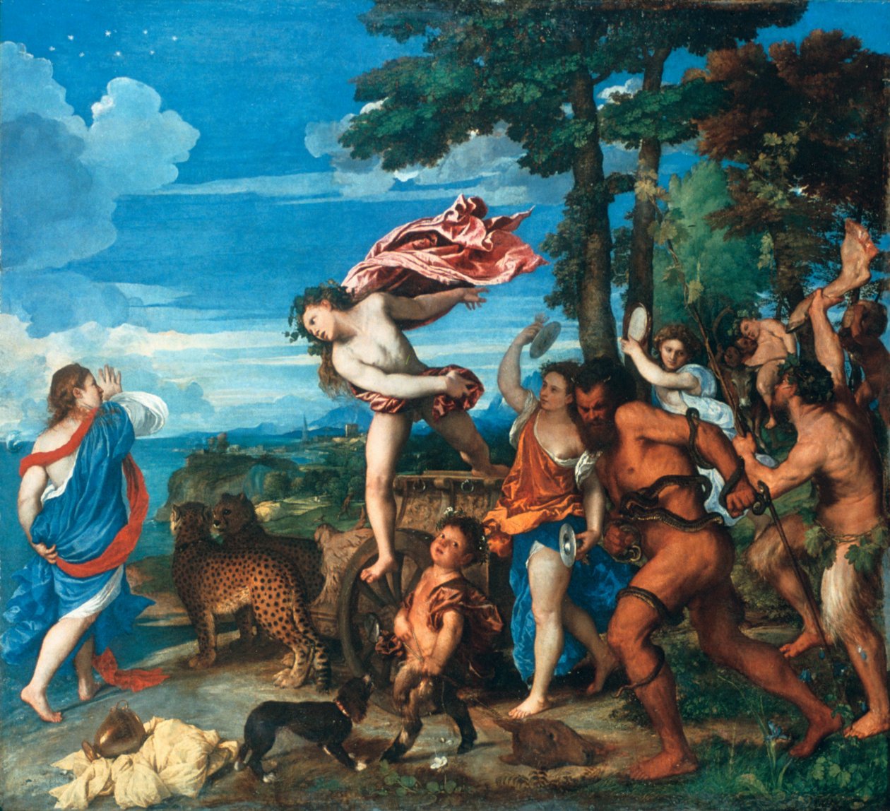 Bacchus og Ariadne, 1523-1525 af Tiziano Vecelli