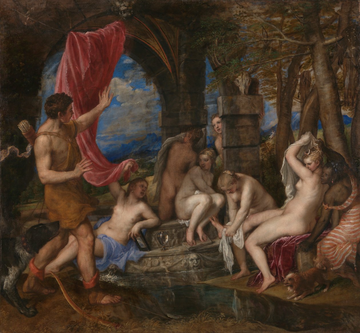 Diana og Actaeon af Titian