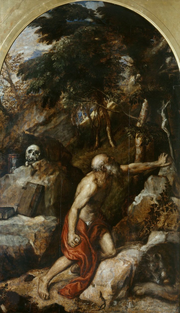 Den angrende Saint Hieronymus, ca. 1550. af Titian