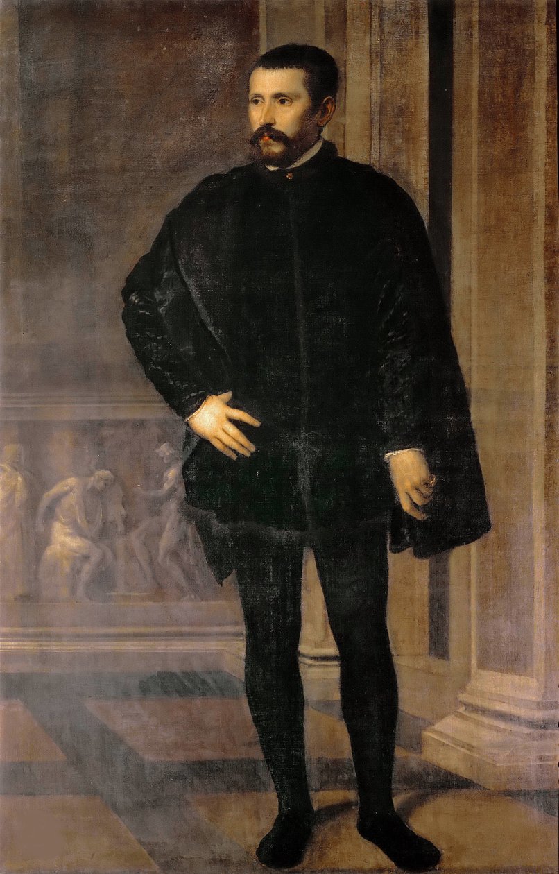 Portræt af Diego Hurtado de Mendoza y Pacheco 1503-1575, ca 1535-1540. af Titian