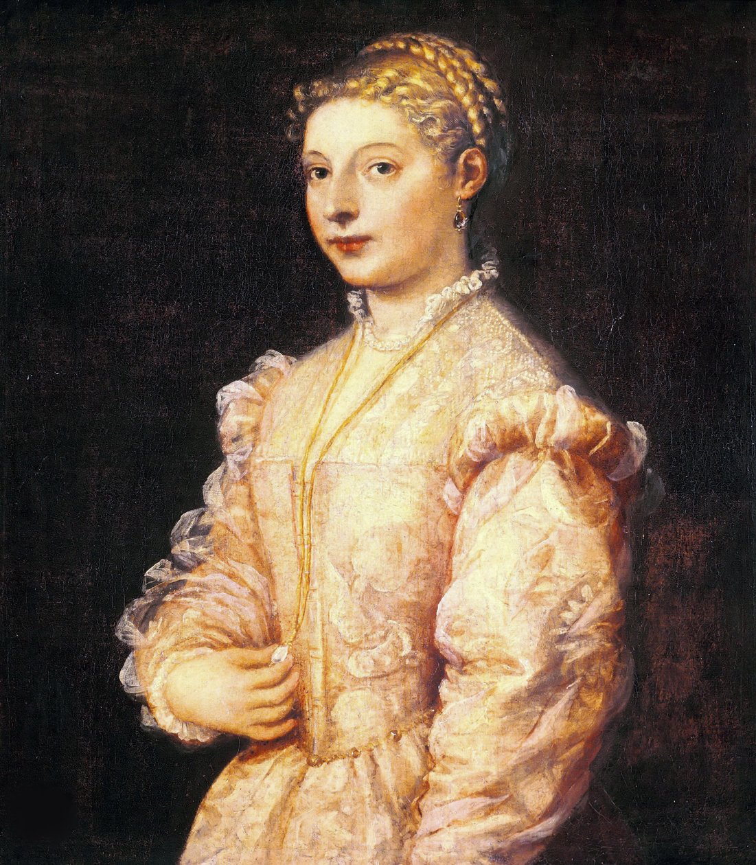 Portræt af Lavinia Vecellio, ca 1545. af Tiziano Vecelli