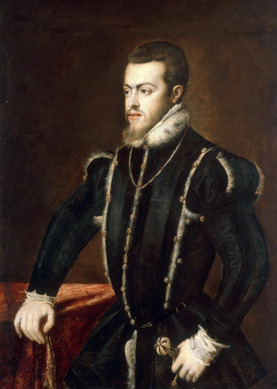Portræt af Filip II 1527-1598, konge af Spanien og Portugal, ca 1553. af Titian