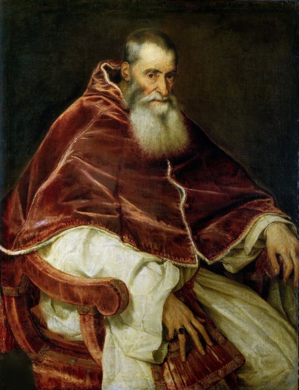 Portræt af pave Paul III, 1543. af Titian