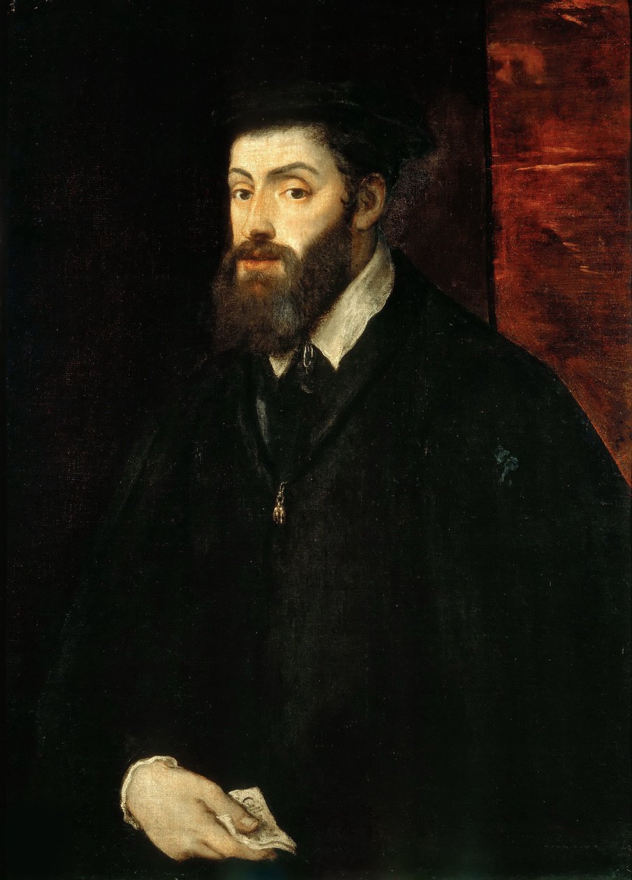 Portræt af kejser Karl V 1500-1558, 1549. af Titian