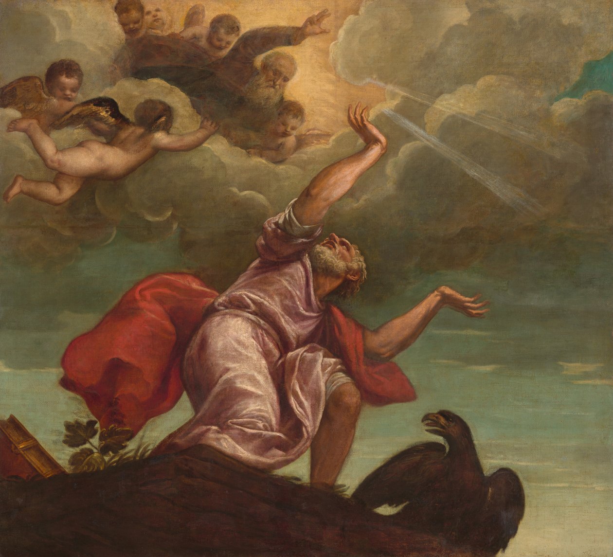 Sankt Johannes evangelisten på Patmos, ca. 15531555 af Titian,