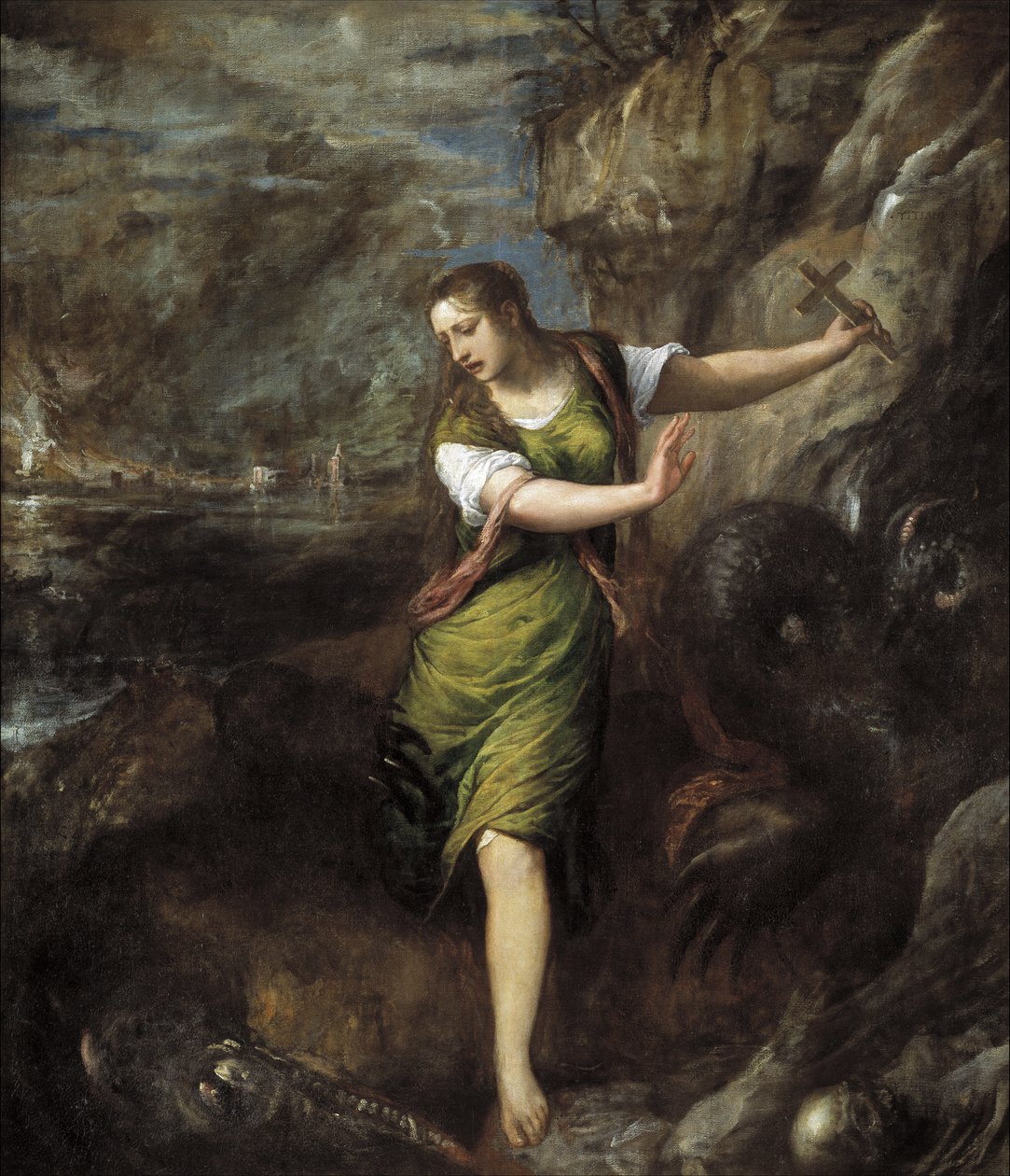 Saint Margaret, ca. 1565 af Tiziano Vecelli