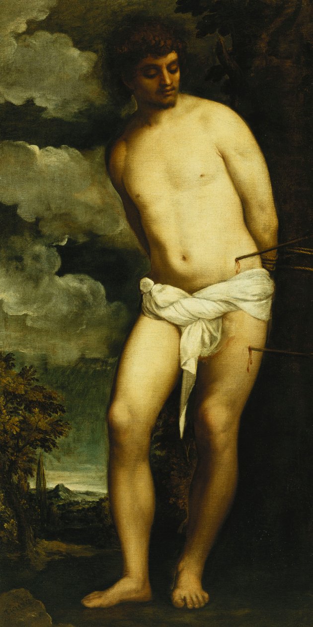 Sankt Sebastian, af Tiziano Vecelli