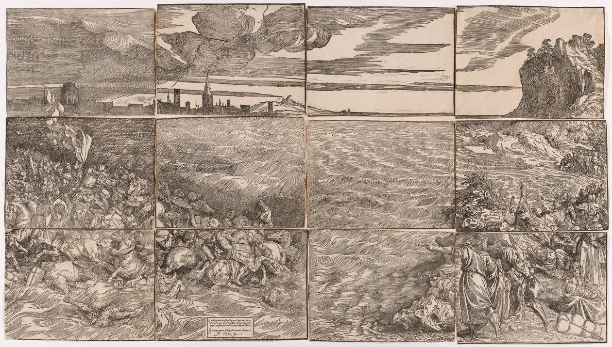 Faraos hærs nedsænkning i Det Røde Hav af Titian