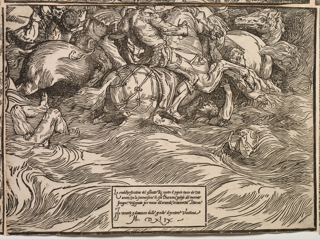 Faraos hærs nedsænkning i Det Røde Hav af Titian