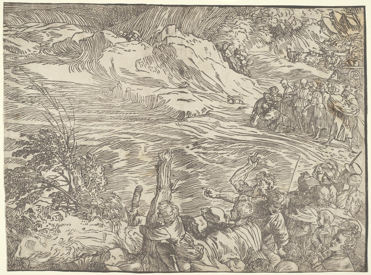 Faraos hærs nedsænkning i Det Røde Hav af Titian