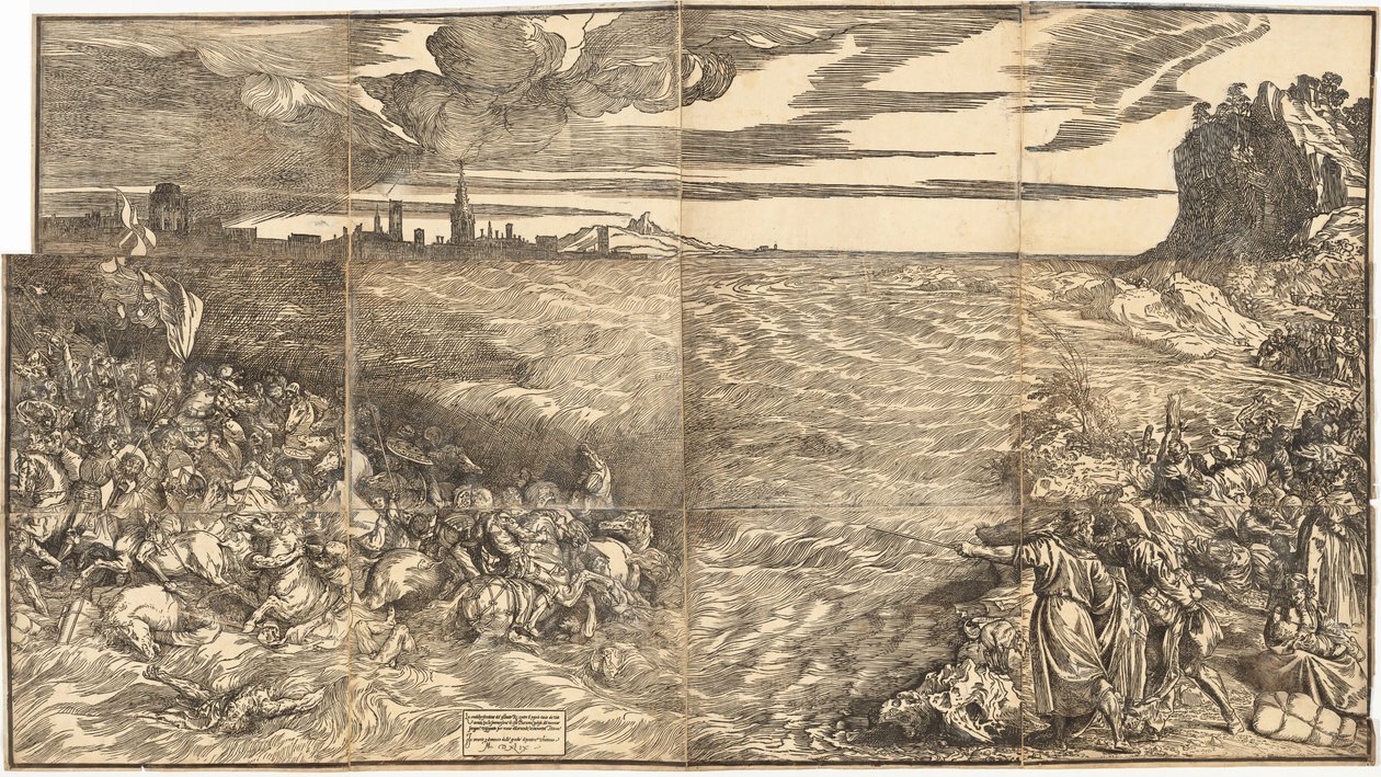 Faraos hærs nedsænkning i Det Røde Hav af Titian