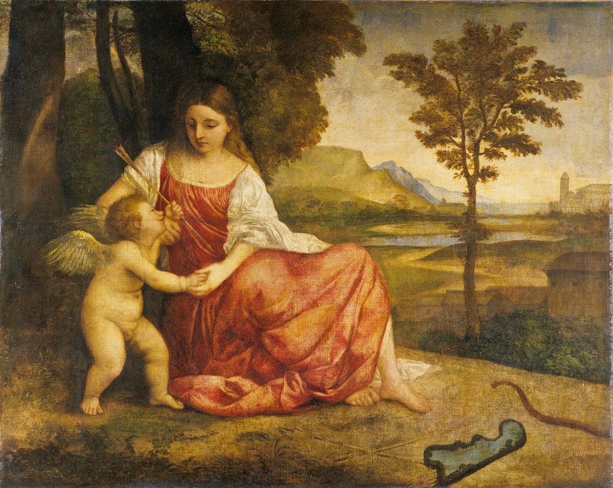 Venus og Amor af Titian