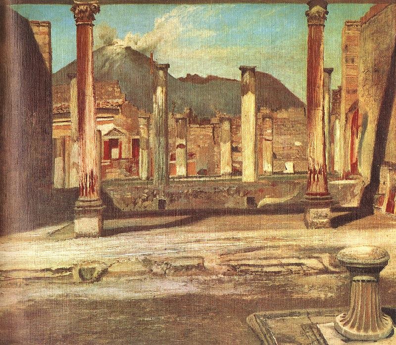 Pompeji Have House of the Chirurgus med Vesuv af Tivadar Kosztka Csontvary