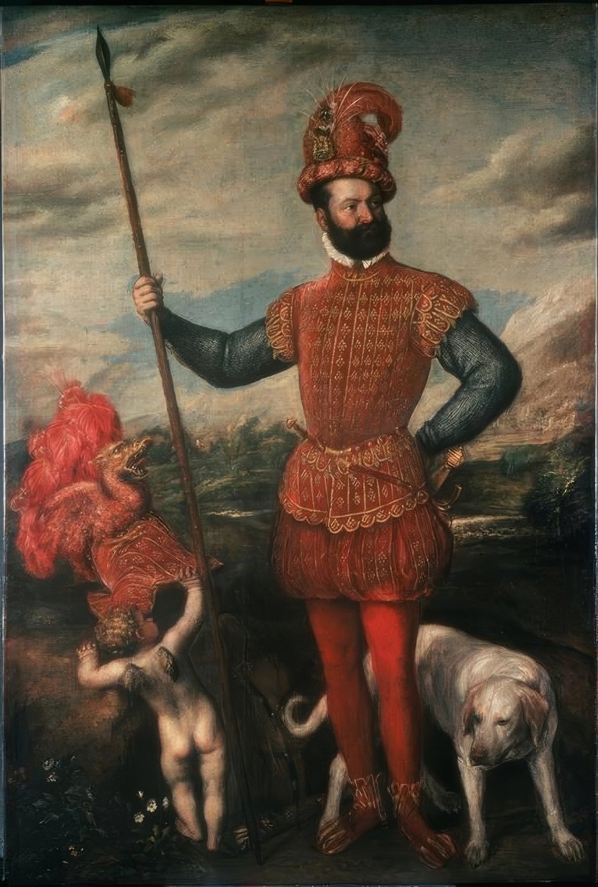 Portræt af en italiensk adelsmand af Tiziano Vecelli