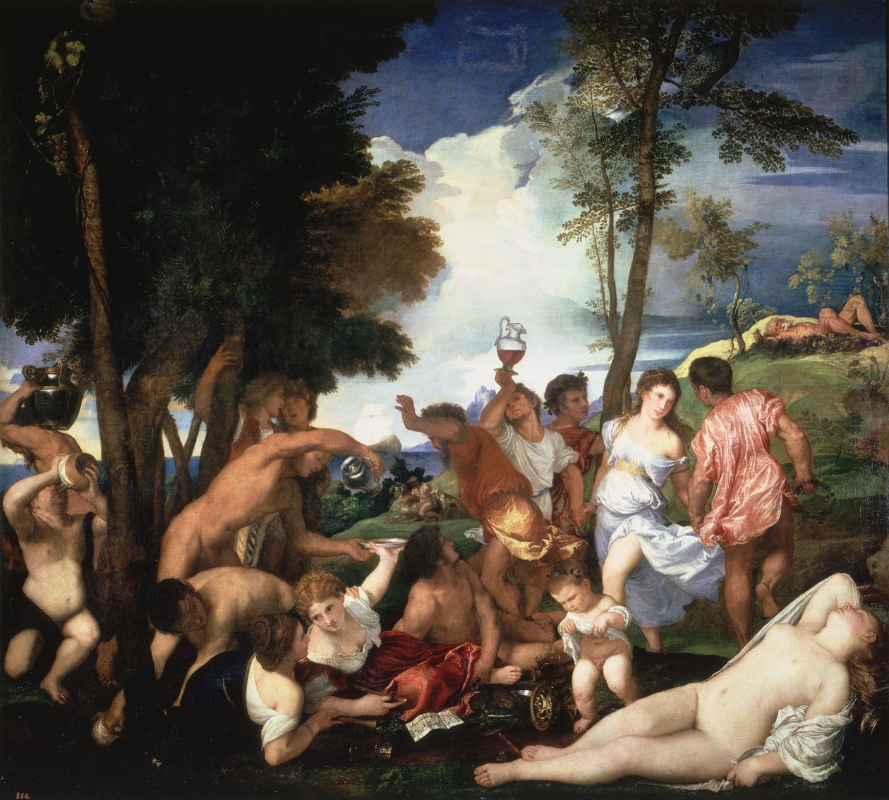 Andrianernes Bacchanal af Tiziano Vecelli