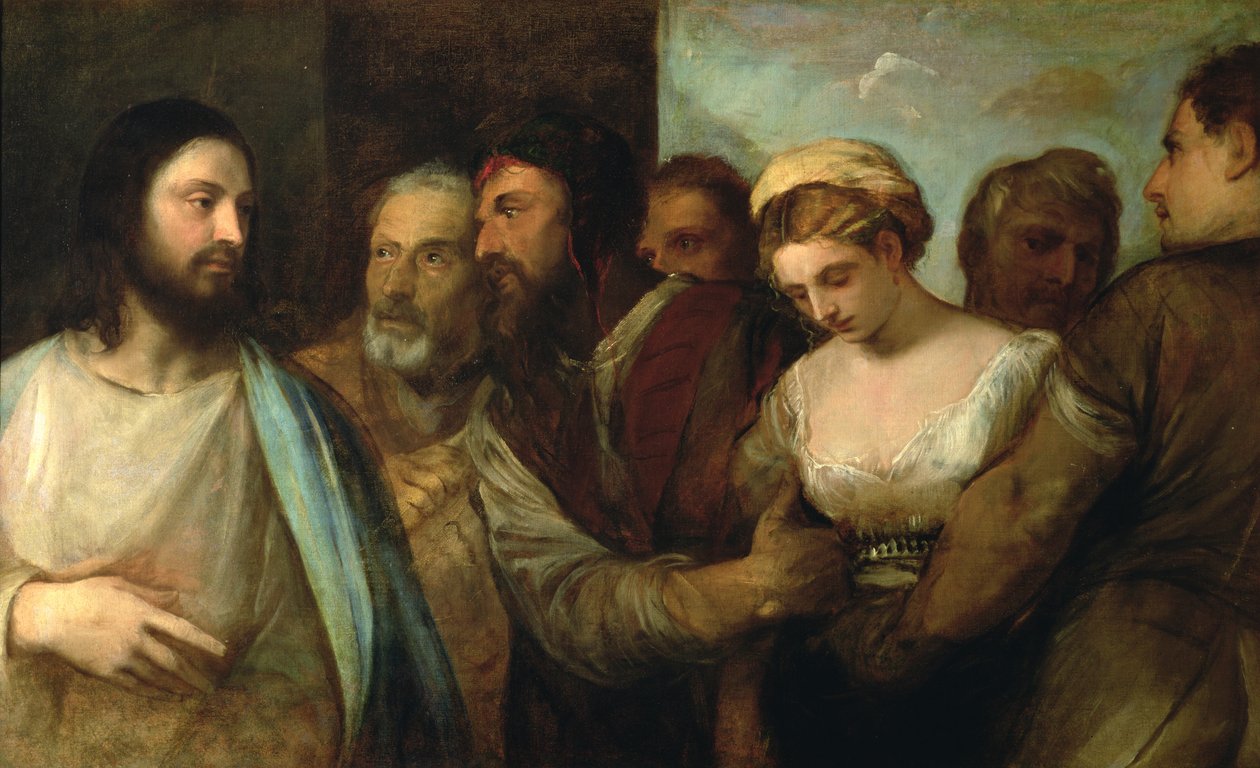 Kristus og horfruen, 1512-15 af Tiziano Vecelli