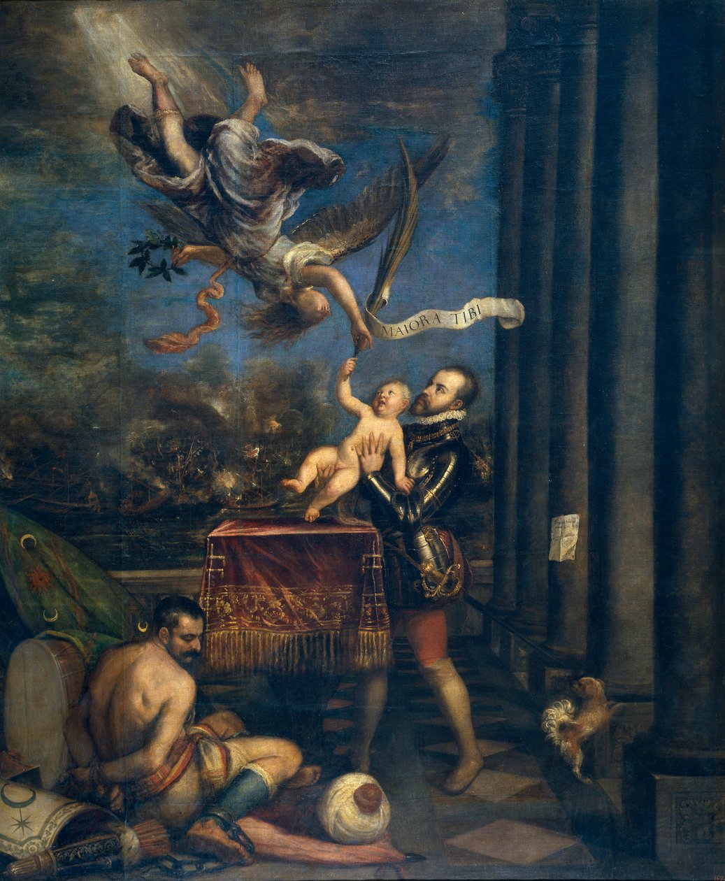 Felipe IV tilbyder Ferdinand til Ære af Tiziano Vecelli