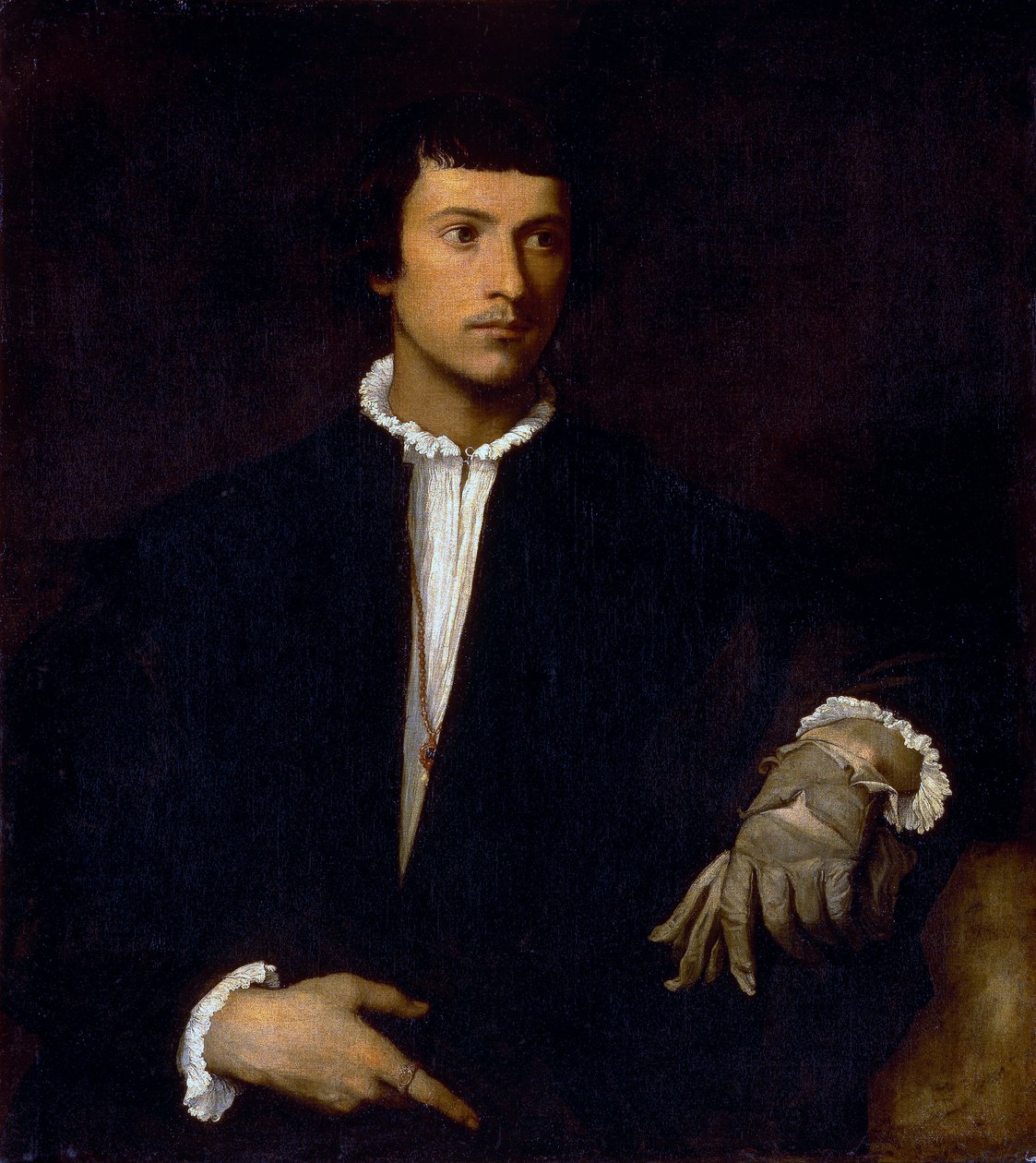 Mand med handske af Tiziano Vecelli
