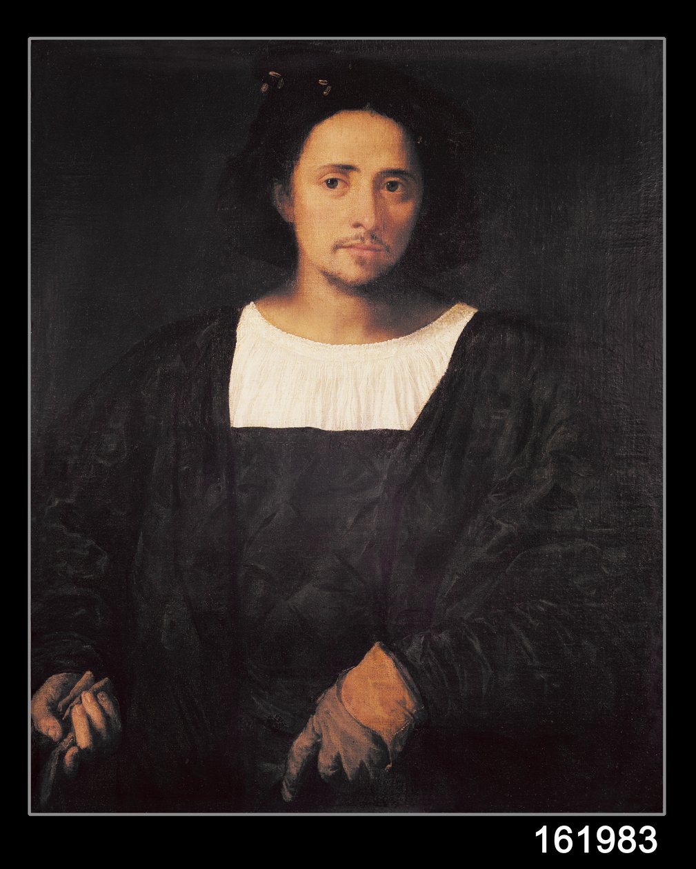 Mand med en handske, 1517-20 af Tiziano Vecelli
