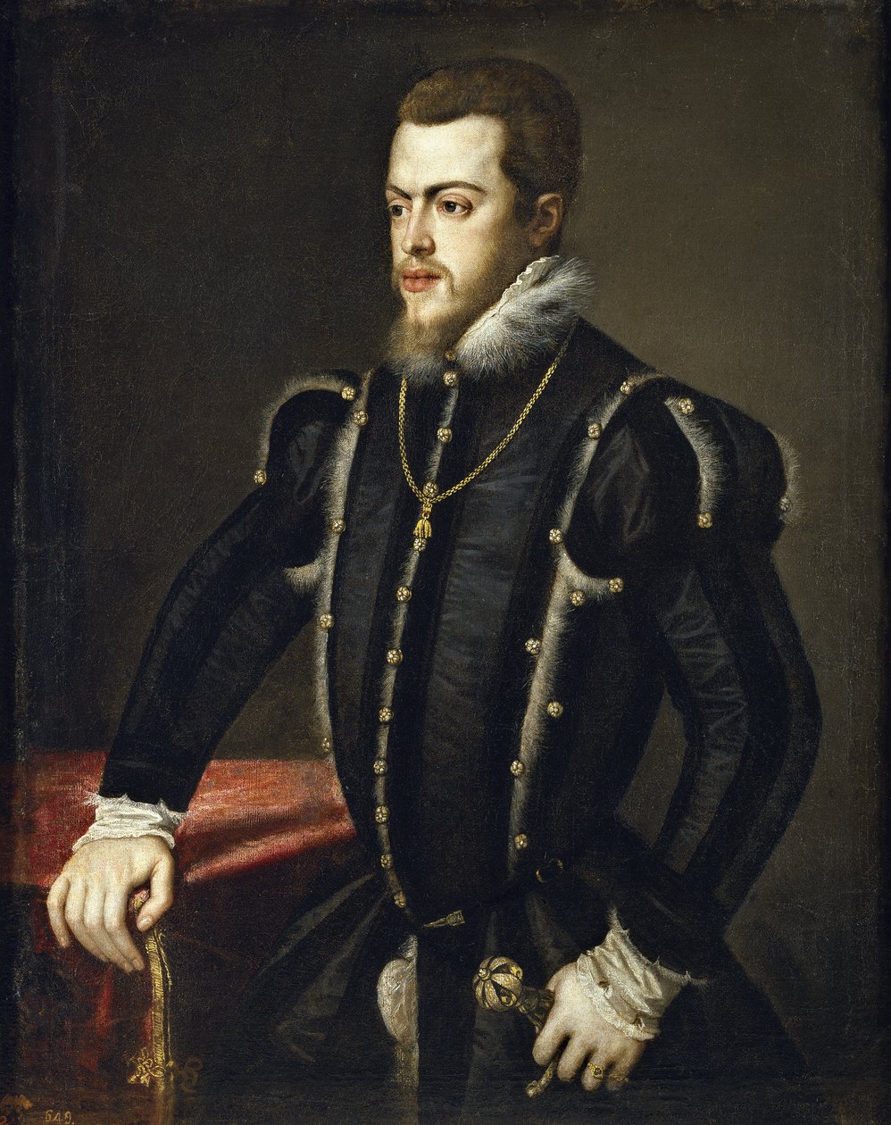 Filip II portræt af Tiziano Vecelli
