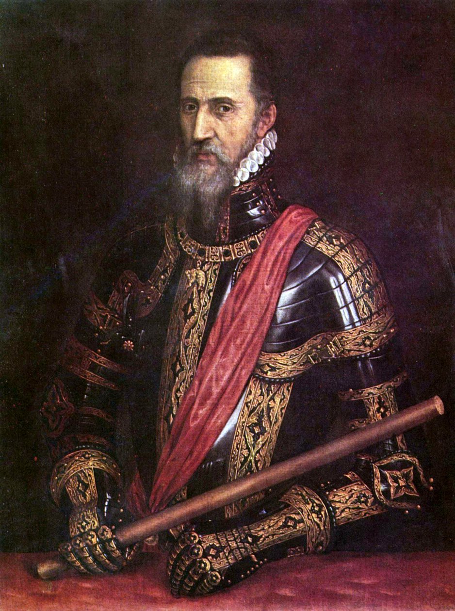 Portræt af Fernando Álvarez de Toledo af Tiziano Vecelli