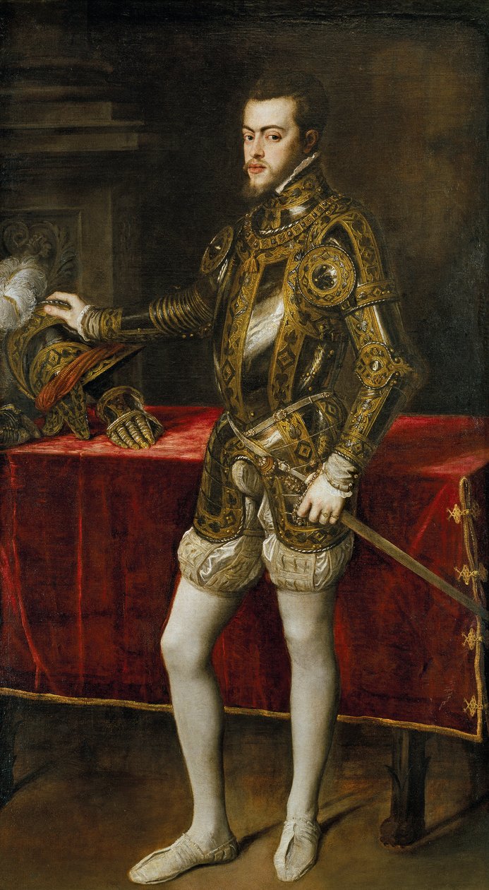 Portræt af Filip II af Spanien af Tiziano Vecelli