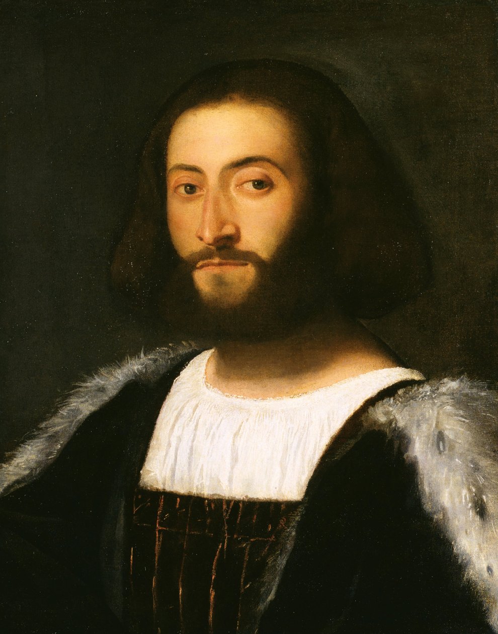 Portræt af en mand af Tiziano Vecelli
