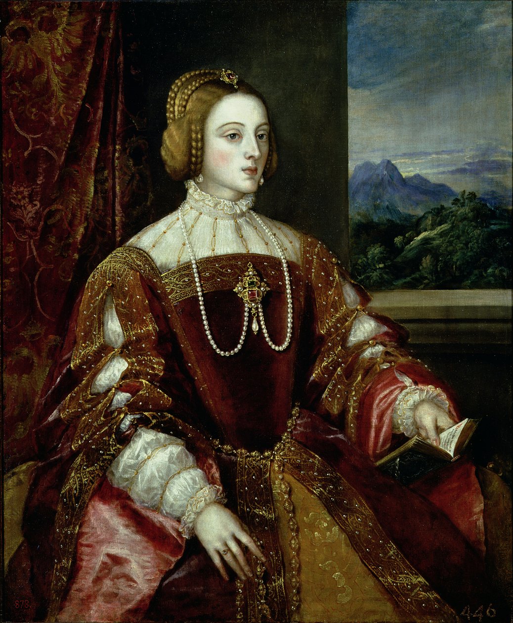Portræt af kejserinde Isabella af Portugal, 1548 af Tiziano Vecelli