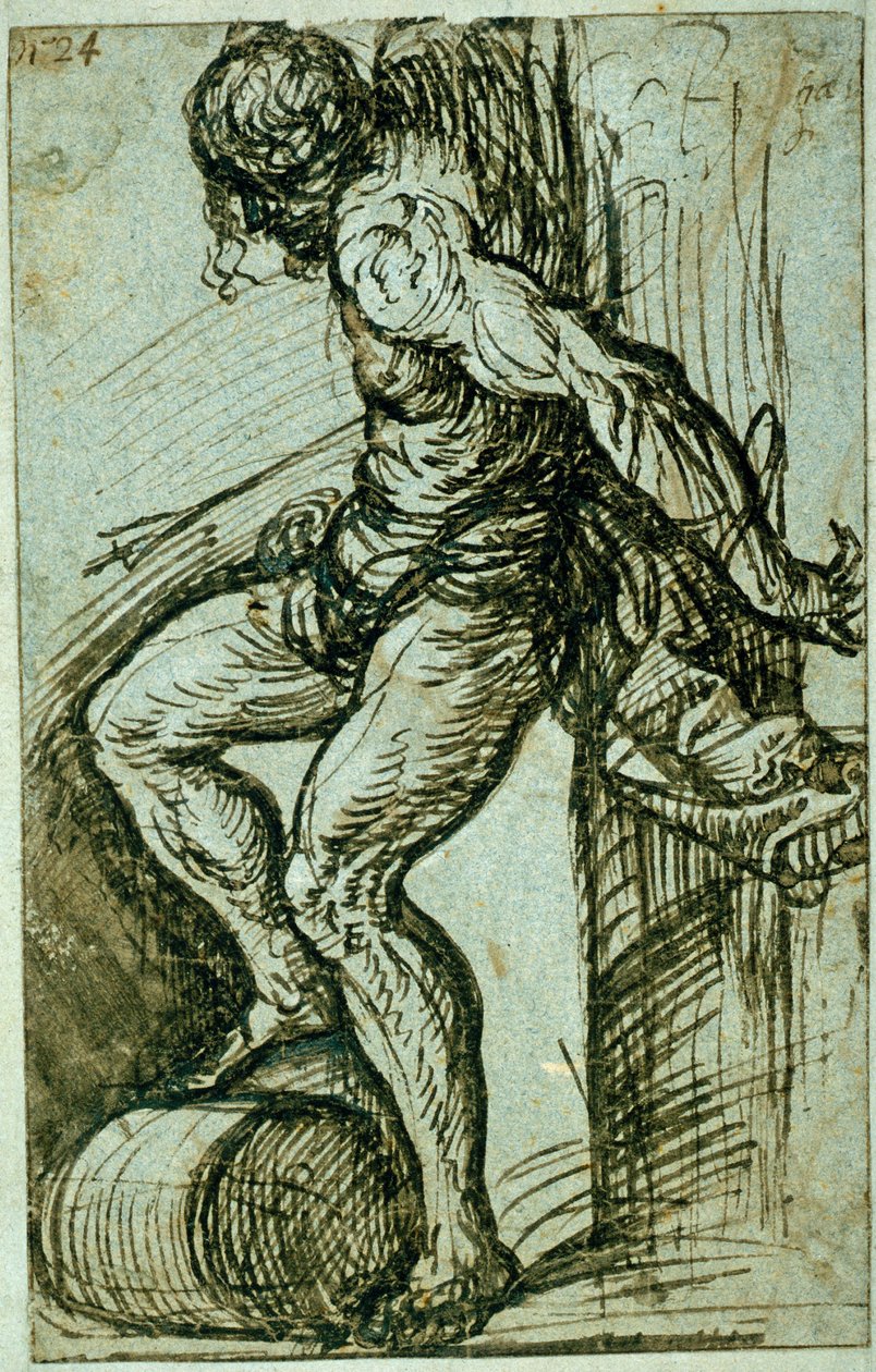 Undersøgelse for St. Sebastian på højalteret i SS. Nazaro e Celso, Brescia af Tiziano Vecelli