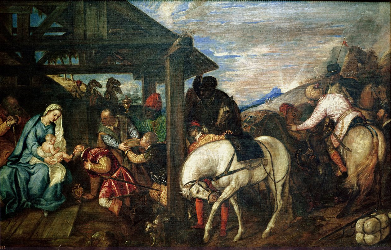 Magiernes tilbedelse, ca. 1561 af Tiziano Vecelli