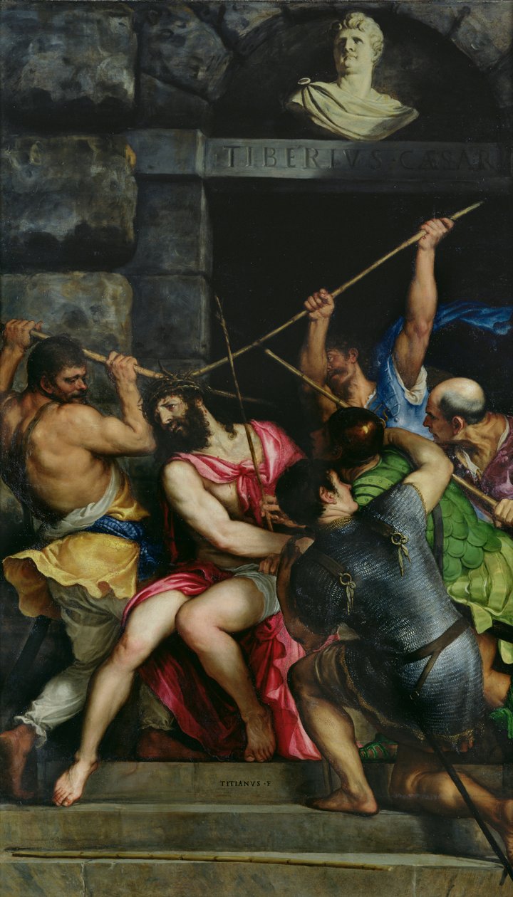 Kroningen med torne, 1540-42 af Tiziano Vecelli