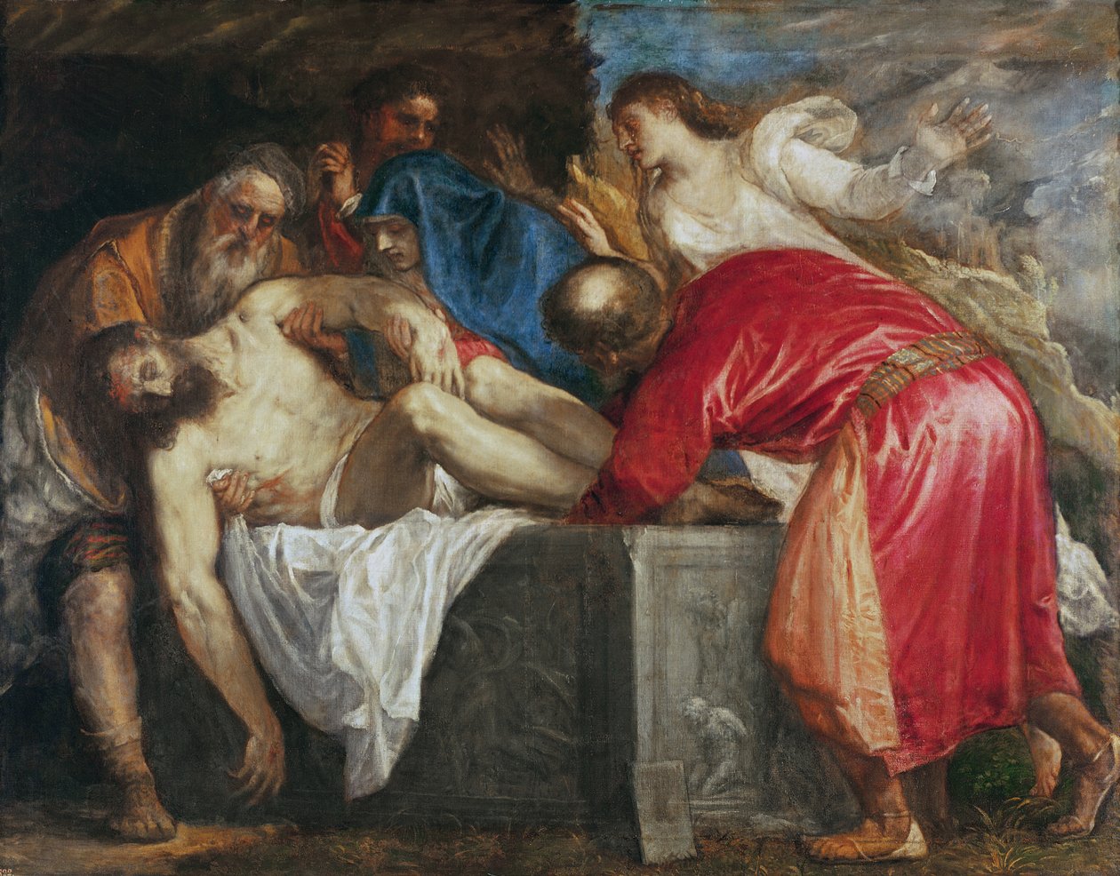 Kristi begravelse, 1559 af Tiziano Vecelli