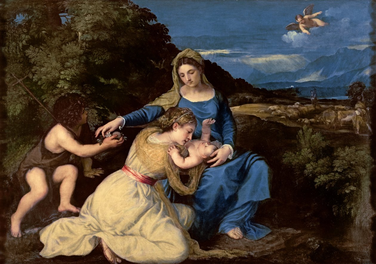 Jomfruen og barnet med hellige, 1532 af Tiziano Vecelli