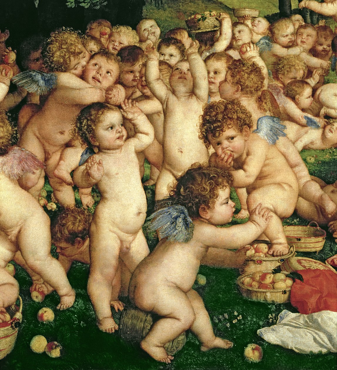 Tilbedelsen af Venus, 1519 (detalje af 38605) af Tiziano Vecelli